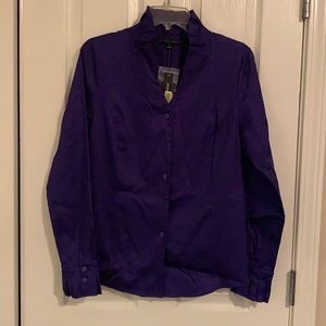 NWT Deep Purple Antonio Melani Button Down Shirt